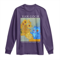 Van Gogh Kpop Fan Long Sleeve Shirt Blue Tiger Vintage Art Sunflower Cat