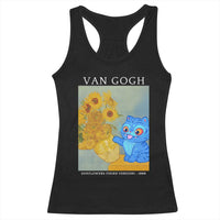 Van Gogh Kpop Fan Racerback Tank Top Blue Tiger Vintage Art Sunflower Cat