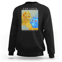 Van Gogh Kpop Fan Sweatshirt Blue Tiger Vintage Art Sunflower Cat