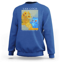 Van Gogh Kpop Fan Sweatshirt Blue Tiger Vintage Art Sunflower Cat