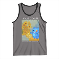 Van Gogh Kpop Fan Tank Top Blue Tiger Vintage Art Sunflower Cat