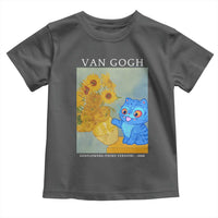 Van Gogh Kpop Fan Toddler T Shirt Blue Tiger Vintage Art Sunflower Cat