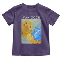 Van Gogh Kpop Fan Toddler T Shirt Blue Tiger Vintage Art Sunflower Cat