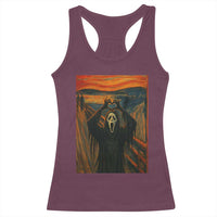 Ghost Heart Hands Racerback Tank Top Scary Face Horror Halloween - Wonder Print Shop