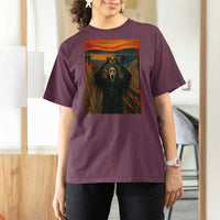 Ghost Heart Hands T Shirt For Women Scary Face Horror Halloween - Wonder Print Shop
