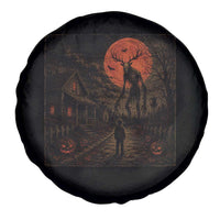 Wendigo Halloween Spare Tire Cover Vintage Deer Skull Spooky Night Graphic