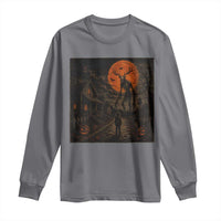 Wendigo Halloween Long Sleeve Shirt Vintage Deer Skull Spooky Night Graphic