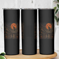 Wendigo Halloween Skinny Tumbler Vintage Deer Skull Spooky Night Graphic