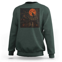 Wendigo Halloween Sweatshirt Vintage Deer Skull Spooky Night Graphic