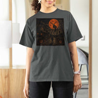 Wendigo Halloween T Shirt For Women Vintage Deer Skull Spooky Night Graphic