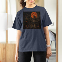 Wendigo Halloween T Shirt For Women Vintage Deer Skull Spooky Night Graphic