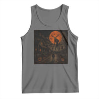 Wendigo Halloween Tank Top Vintage Deer Skull Spooky Night Graphic