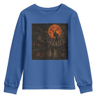 Wendigo Halloween Youth Sweatshirt Vintage Deer Skull Spooky Night Graphic