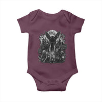 Cryptid Monsters Urban Legends Baby Onesie Vintage Dark Folklore Leave Before Dark Graphic