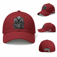 Cryptid Monsters Urban Legends Baseball Cap Vintage Dark Folklore Leave Before Dark Graphic