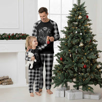 Cryptid Monsters Urban Legends Plaid Pajama Set Vintage Dark Folklore Leave Before Dark Graphic