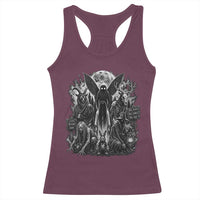 Cryptid Monsters Urban Legends Racerback Tank Top Vintage Dark Folklore Leave Before Dark Graphic