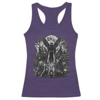 Cryptid Monsters Urban Legends Racerback Tank Top Vintage Dark Folklore Leave Before Dark Graphic