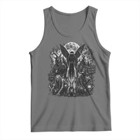 Cryptid Monsters Urban Legends Tank Top Vintage Dark Folklore Leave Before Dark Graphic