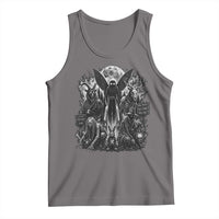 Cryptid Monsters Urban Legends Tank Top Vintage Dark Folklore Leave Before Dark Graphic