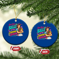 Grab Your Balls Its Canning Season Funny Food Preservation Ceramic Ornament Retro Pop Art Graphic