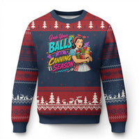 Grab Your Balls Its Canning Season Funny Food Preservation Ugly Christmas Sweater Retro Pop Art Graphic