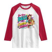 Grab Your Balls Its Canning Season Funny Food Preservation Raglan Shirt Retro Pop Art Graphic
