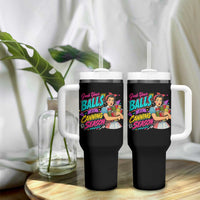 Grab Your Balls Its Canning Season Funny Food Preservation Tumbler With Handle Retro Pop Art Graphic