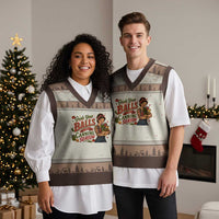Grab Your Balls Its Canning Season Funny Food Preservation V-Neck Knit Sweater Vest Vintage Retro Country Girl Graphic