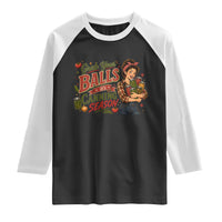 Grab Your Balls Its Canning Season Funny Food Preservation Raglan Shirt Vintage Retro Country Girl Graphic