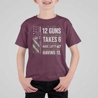 If I Had 12 Guns and The Government Math Second Amendment T Shirt For Kid