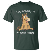 This Actually Is My First Rodeo Funny Silly Horse T Shirt 1st Birthday Meme