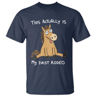 This Actually Is My First Rodeo Funny Silly Horse T Shirt 1st Birthday Meme
