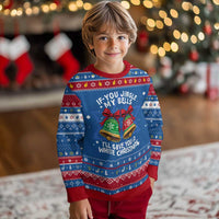 Jingle Bell Christmas Hanukkah Ugly Sweater Funny Naughty White Elephant Gag Gift Exchange - Wonder Print Shop