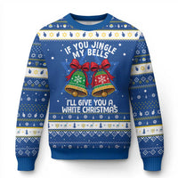 Jingle Bell Christmas Hanukkah Ugly Sweater Funny Naughty White Elephant Gag Gift Exchange - Wonder Print Shop