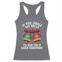 Jingle Bell Christmas Racerback Tank Top Funny Naughty White Elephant Gag Gift Exchange - Wonder Print Shop