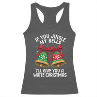 Jingle Bell Christmas Racerback Tank Top Funny Naughty White Elephant Gag Gift Exchange - Wonder Print Shop