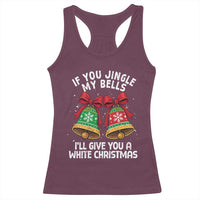 Jingle Bell Christmas Racerback Tank Top Funny Naughty White Elephant Gag Gift Exchange - Wonder Print Shop