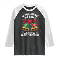 Jingle Bell Christmas Raglan Shirt Funny Naughty White Elephant Gag Gift Exchange - Wonder Print Shop