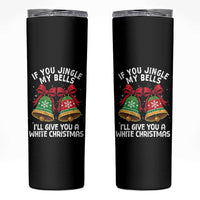 Jingle Bell Christmas Skinny Tumbler Funny Naughty White Elephant Gag Gift Exchange - Wonder Print Shop