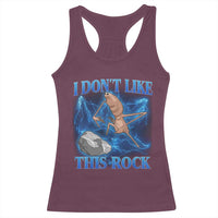 Marcus The Worm Meme Racerback Tank Top I Don't Like This Rock Bootleg - Wonder Print Shop