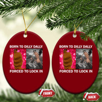 Marcus The Worm Meme Ceramic Ornament Born To Dilly Dally Forced To Lock In Funny Cute Brainrot - Wonder Print Shop