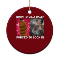 Marcus The Worm Meme Ceramic Ornament Born To Dilly Dally Forced To Lock In Funny Cute Brainrot - Wonder Print Shop