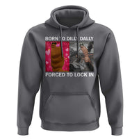 Marcus The Worm Meme Hoodie Born To Dilly Dally Forced To Lock In Funny Cute Brainrot - Wonder Print Shop