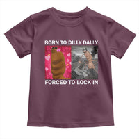 Marcus The Worm Meme Toddler T Shirt Born To Dilly Dally Forced To Lock In Funny Cute Brainrot - Wonder Print Shop