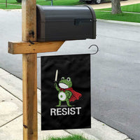 Resist Frog With Sword Garden Flag No Kings Portland Protest - Wonder Print Shop