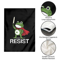 Resist Frog With Sword Garden Flag No Kings Portland Protest - Wonder Print Shop