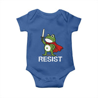 Resist Frog With Sword Baby Onesie No Kings Portland Protest - Wonder Print Shop