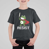 Resist Frog With Sword T Shirt For Kid No Kings Portland Protest - Wonder Print Shop