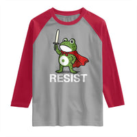 Resist Frog With Sword Raglan Shirt No Kings Portland Protest - Wonder Print Shop